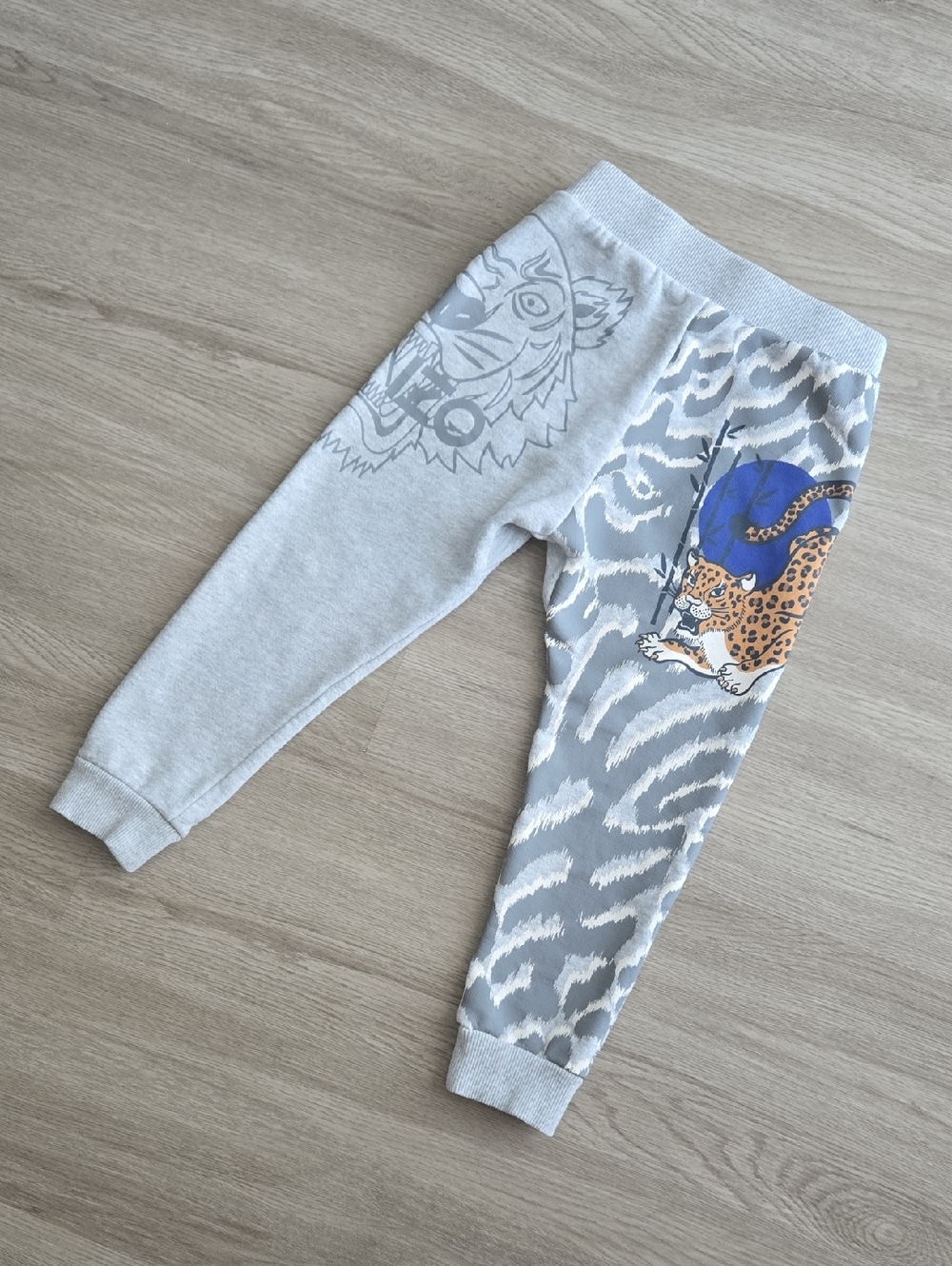 Kenzo Kids' Gray Animal Print Jogger Pants, Size 3y - Picture 3 of 5